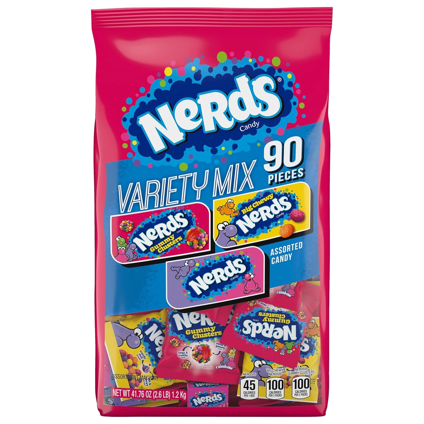 NERDS Variety Pack, Mixed Bag, Halloween Candy, 2.6 lbs