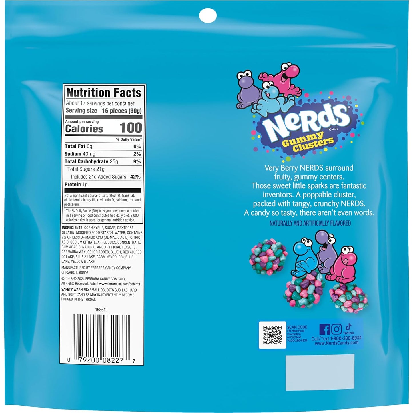 Nerds Gummy Clusters, Halloween Treats, 18.5 oz