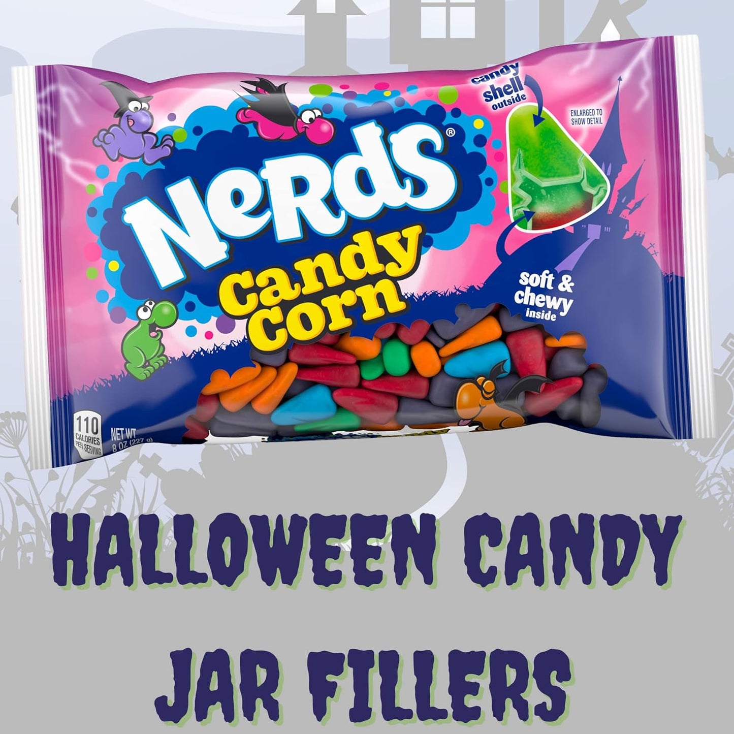 Nerds Deluxe Halloween Candy Corn, Colorful Jar Fillers