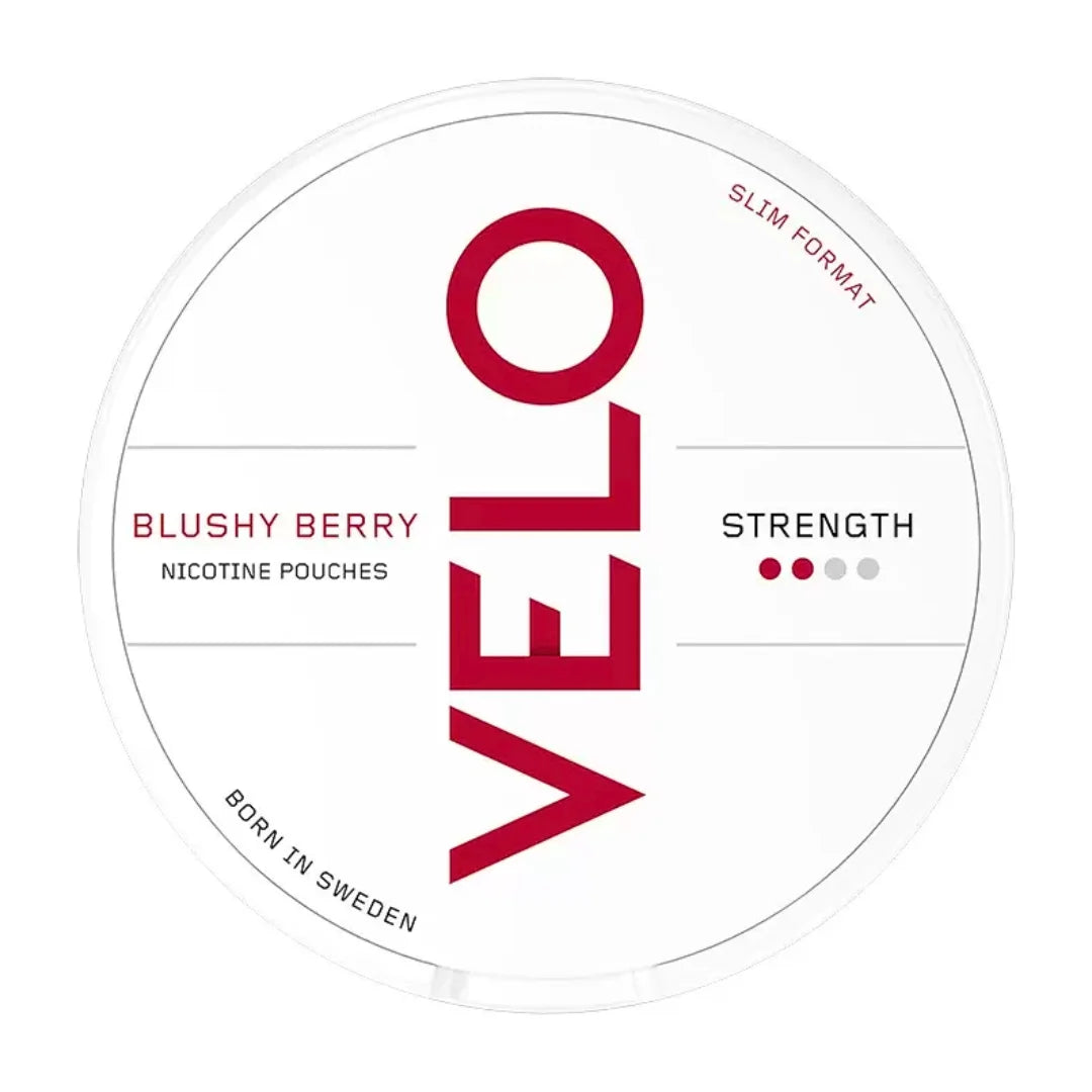 VELO BLUSHY BERRY SLIM NICOTINE POUCHES- 6MG