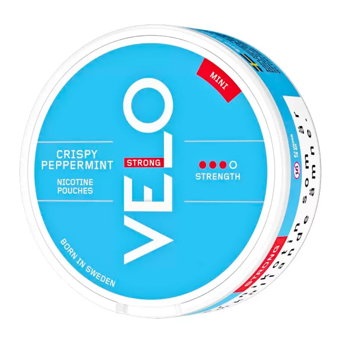 Crispy Peppermint Mini 8mg Strong Nicotine Pouches By VELO