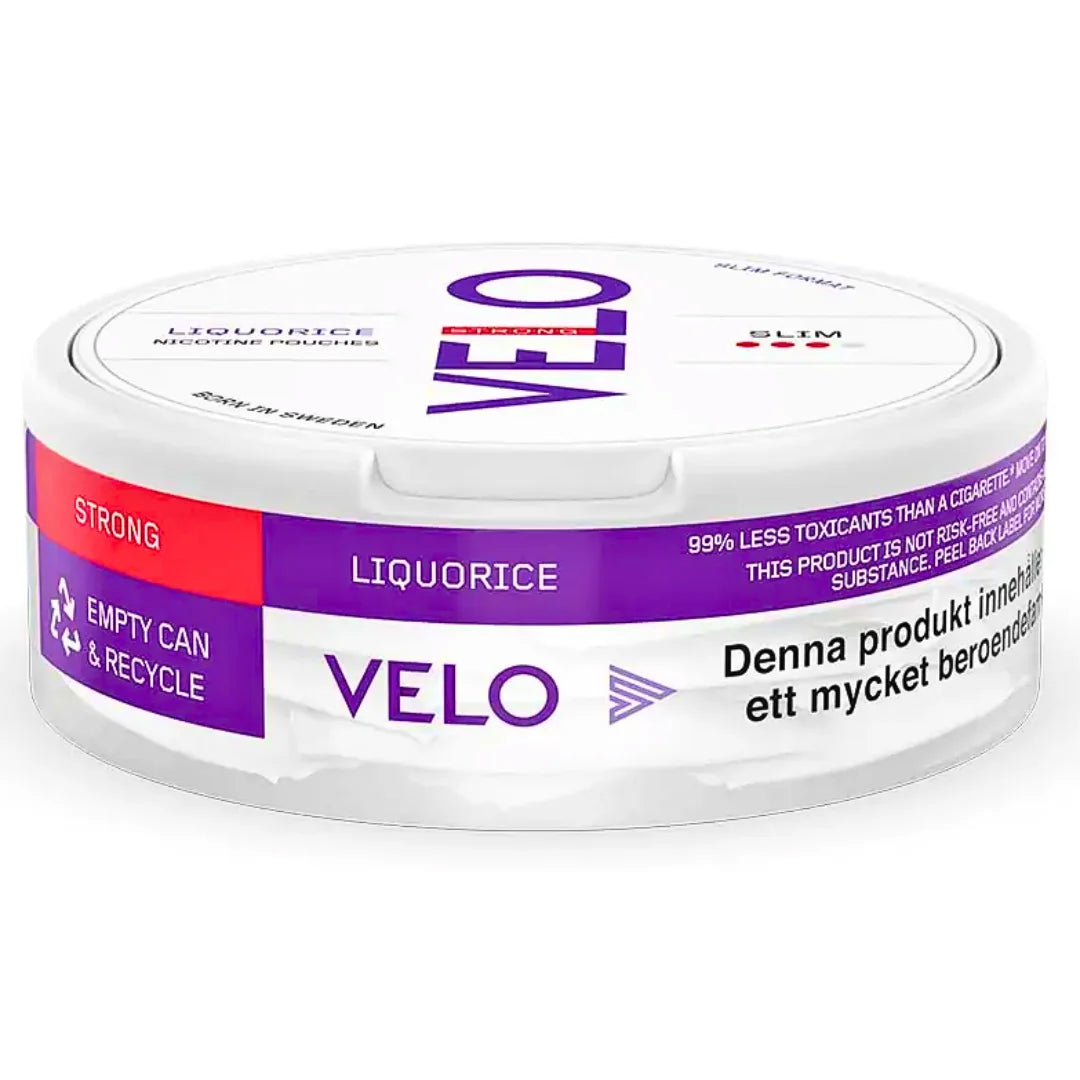 VELO LIQUORICE SLIM STRONG Nicotine Pouches - 10mg