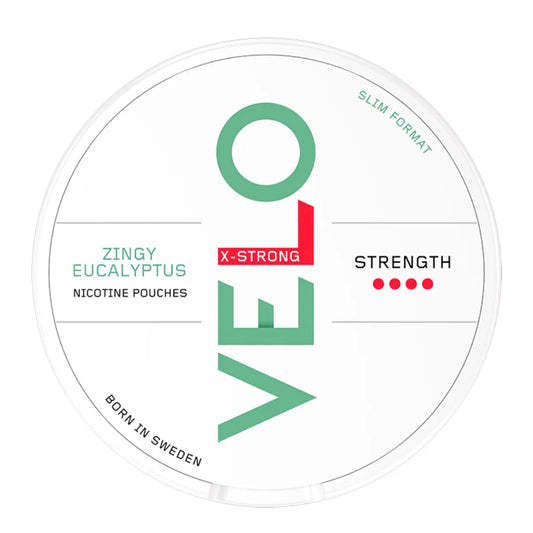 VELO ZINGY EUCALYPTUS X-STRONG SLIM NICOTINE POUCHES