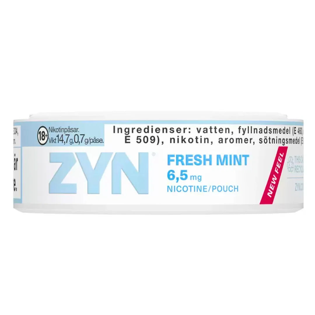 ZYN Slim Fresh Mint 6.5mg Nicotine Pouches 