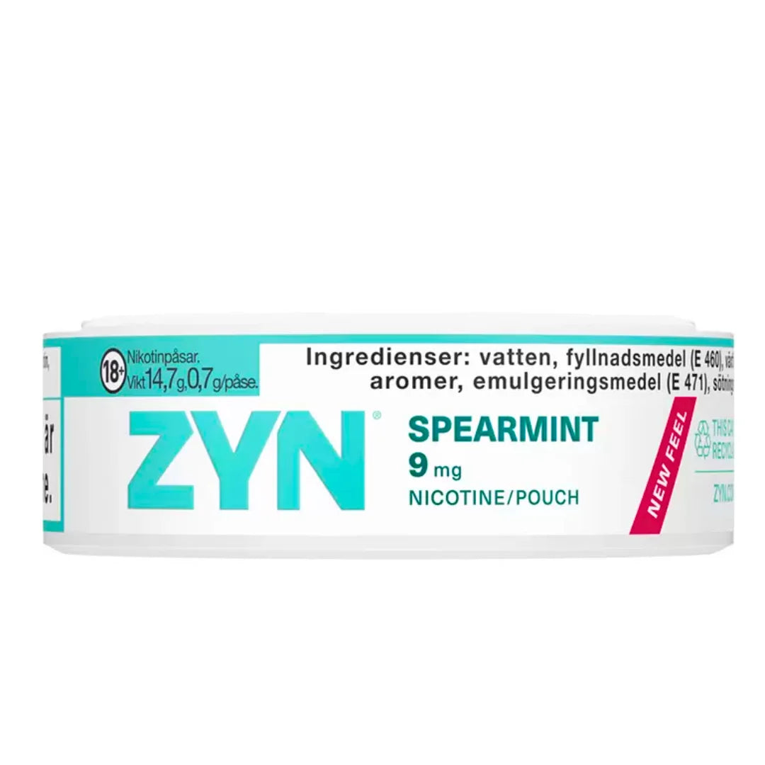 ZYN Slim Spearmint Strong 9mg Nicotine Pouches